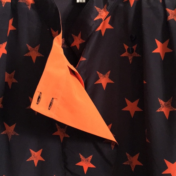 Blacky Dress black blouse, orange stars size 36 - Picture 3 of 8